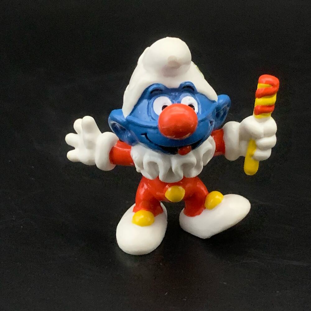 NEW Vintage 1996 The Smurfs Peyo Schleich Clown Jester Action Figure